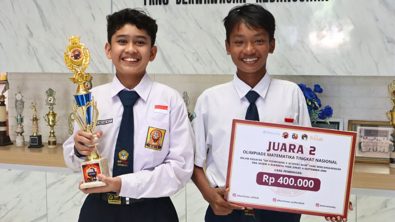 Siswa SMPTAG Surabaya Torehkan Prestasi di Olimpiade Matematika